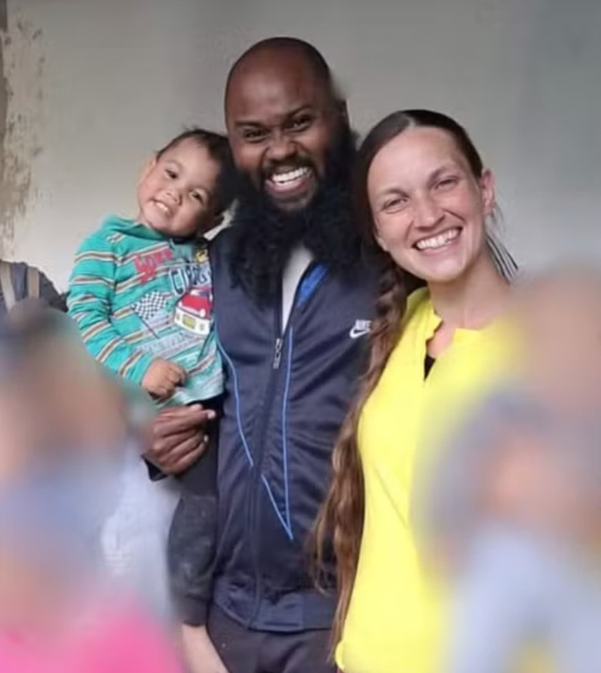 Picture shows victim Oliver Golden Grayson, 3, his father Dandre Jermaine Grayson, 33, and his mother Mayanna Angelina Rodgers. The father and mother  were arrested after admitting to beating his son to death. Note: Private picture. (Newsflash/NX)