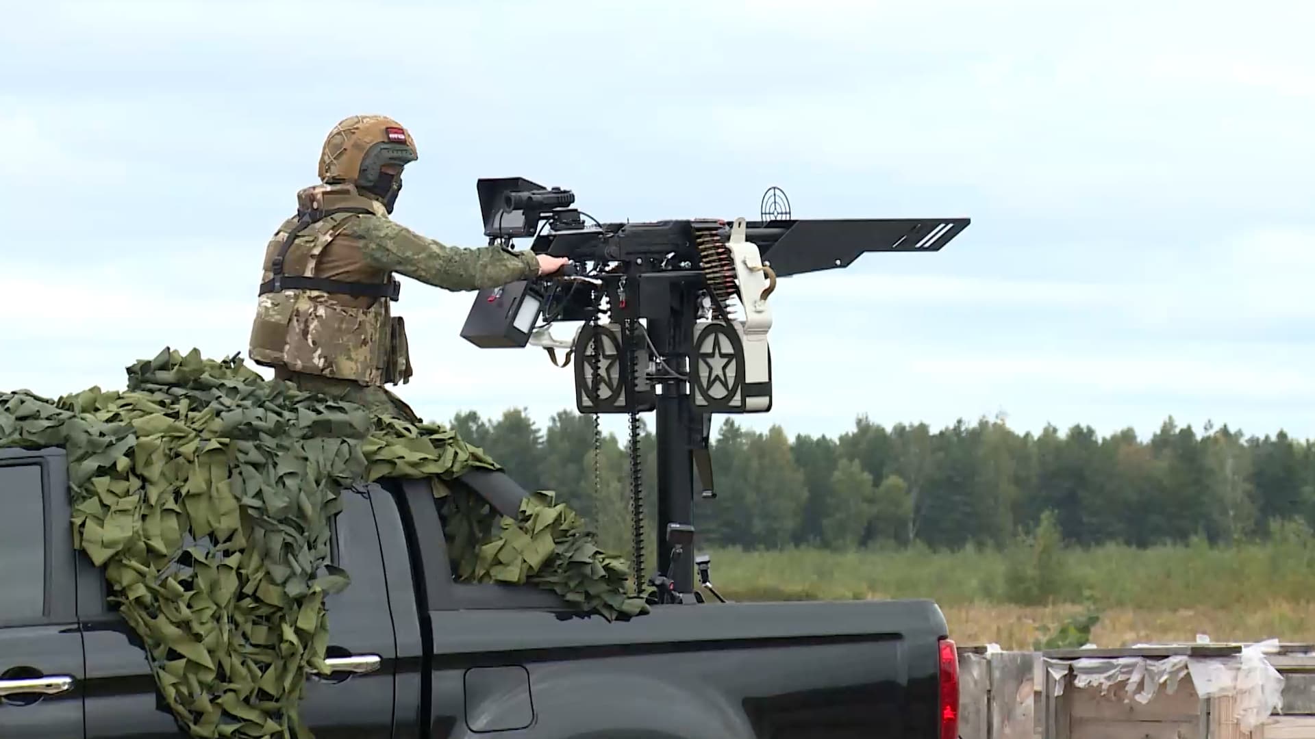Russia Shows Russian Reservists Training To Shoot Down Drones In Ryazan Region