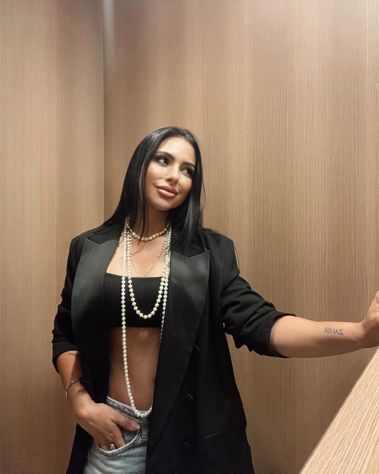 Businesswoman Larissa Nara Rezende, 42, poses in undated photo. She was arrested at Guarulhos airport, Brazil. Note: Private photo taken from social media. (Newsflash/NX)