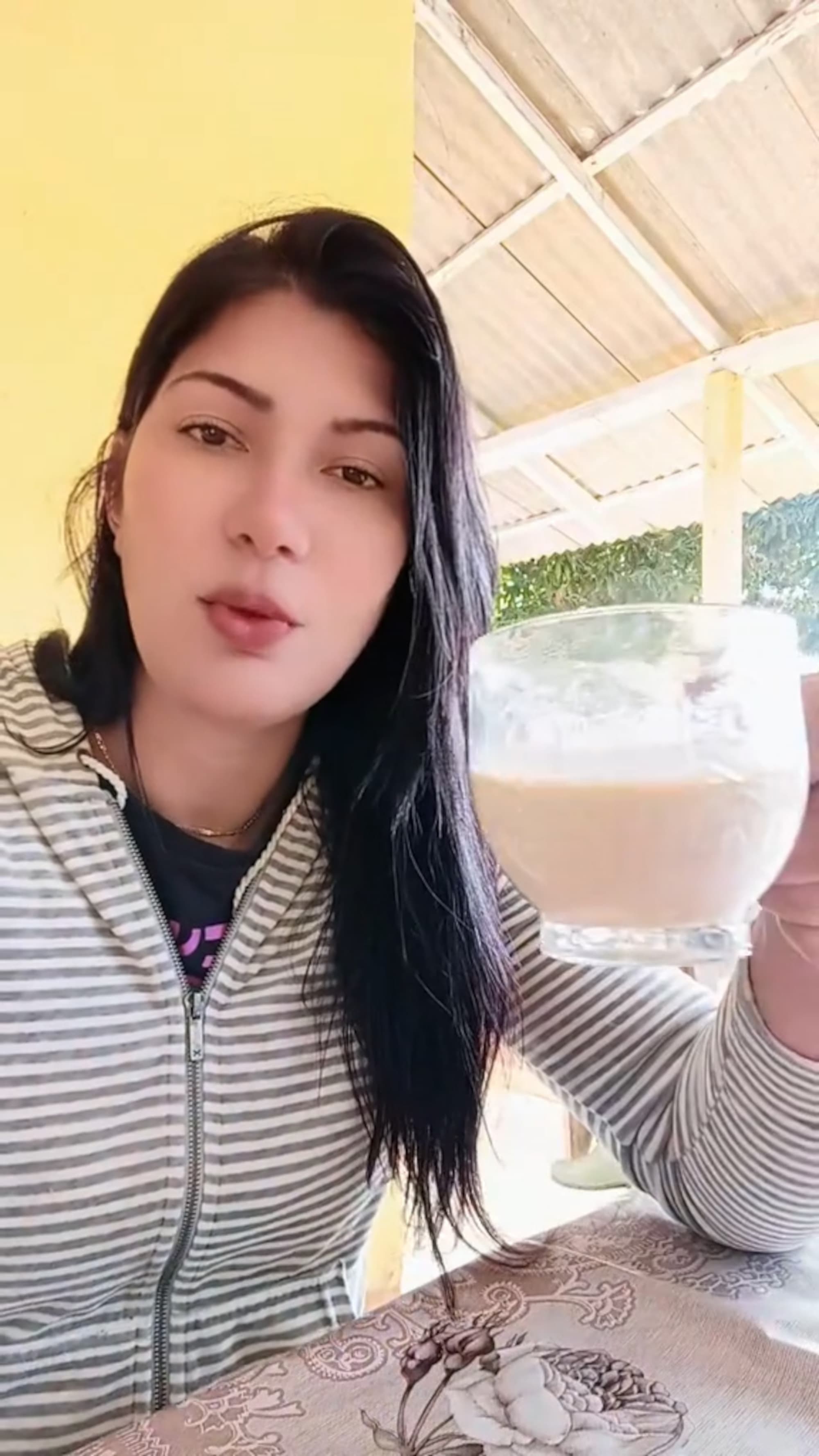 Influencer Alzira Maria Theodoro Luiz, 43, speaks in a TikTok video posted minutes before being shot dead in the rural area of Mutum, Brazil, June 7, 2026. Note: Photo is a screenshot from a video. (Newsflash/NX)