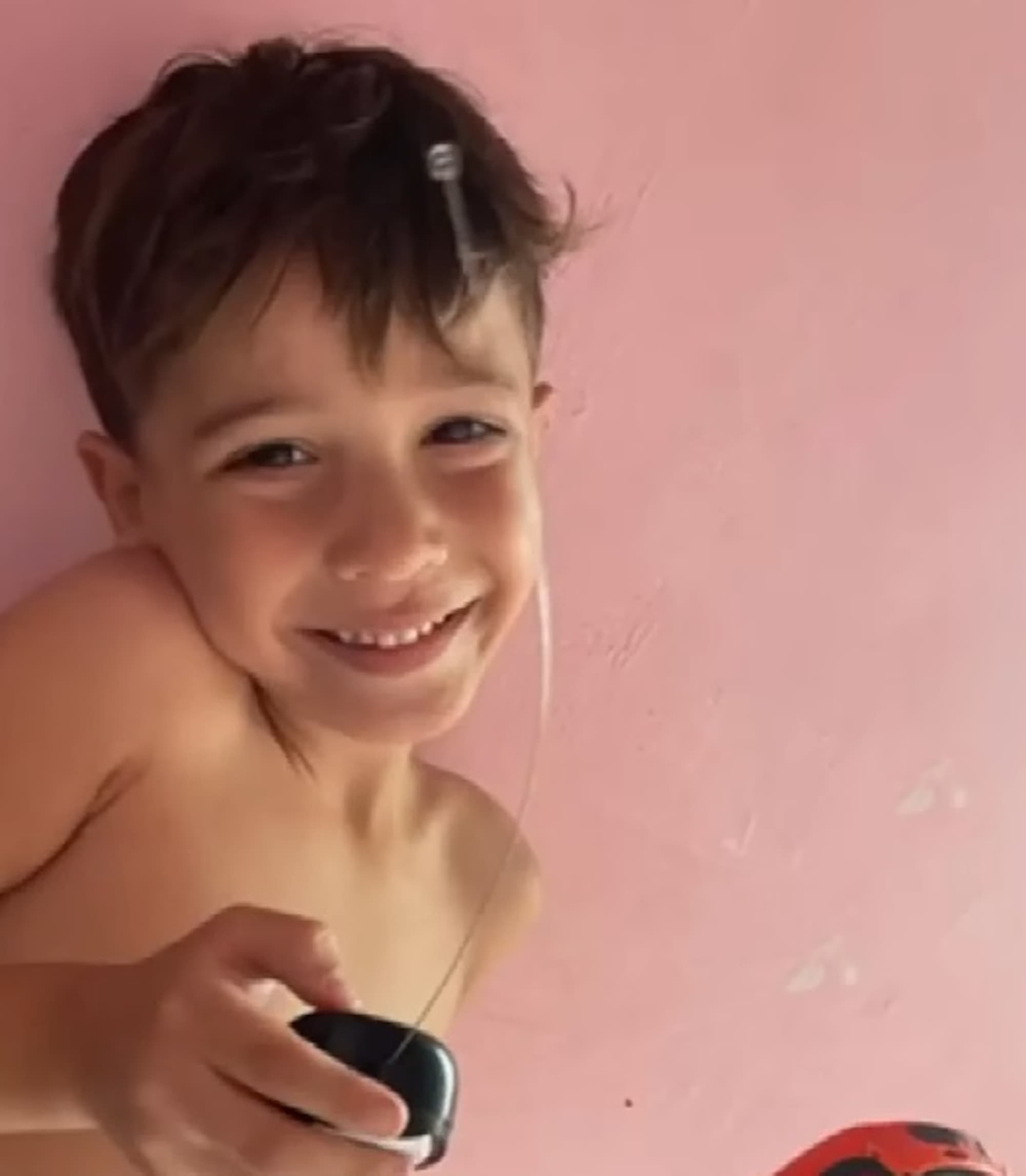 Bryan Henrique de Souza de Barros, 7, poses in undated photo. He died after drowning in a swimming pool at a water park in Olinda, Brazil. Note: Private photo. (Newsflash/NX)