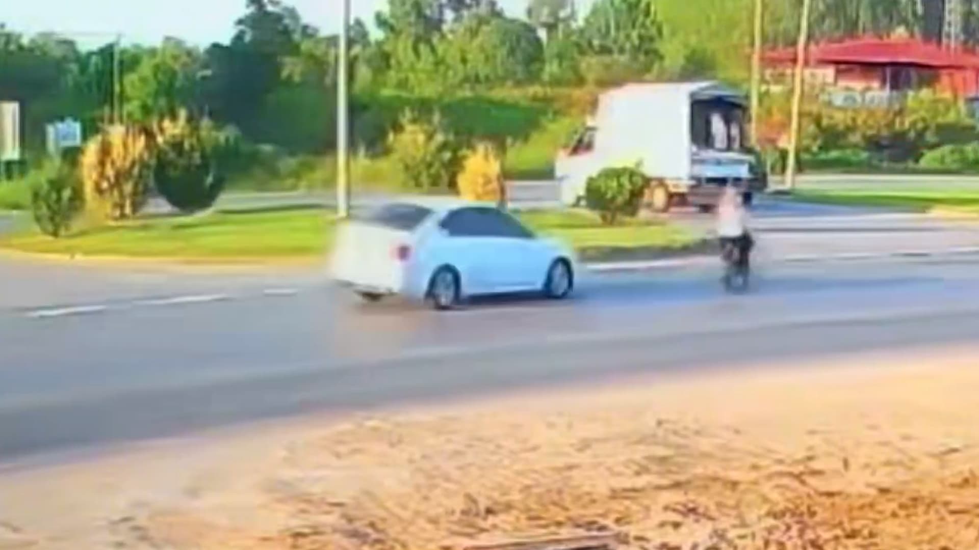Horror Moment Speeding Car Smashes Into Young Woman, 18, On Her Bicycle