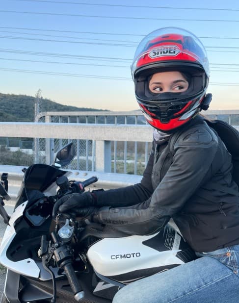 Picture shows Ceyda Yakova, 22. She died riding her motorcycle on Monday, August 17, 2026.  Note: Private picture. (Newsflash/NX)