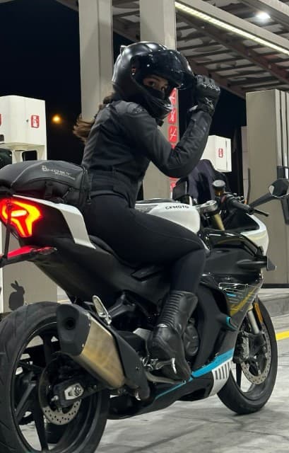 Picture shows Ceyda Yakova, 22. She died riding her motorcycle on Monday, August 17, 2026.  Note: Private picture. (Newsflash/NX)