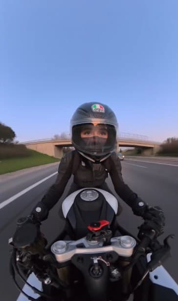 Picture shows Ceyda Yakova, 22. She died riding her motorcycle on Monday, August 17, 2026. Note: Picture is a screenshot from video. (Newsflash/NX)