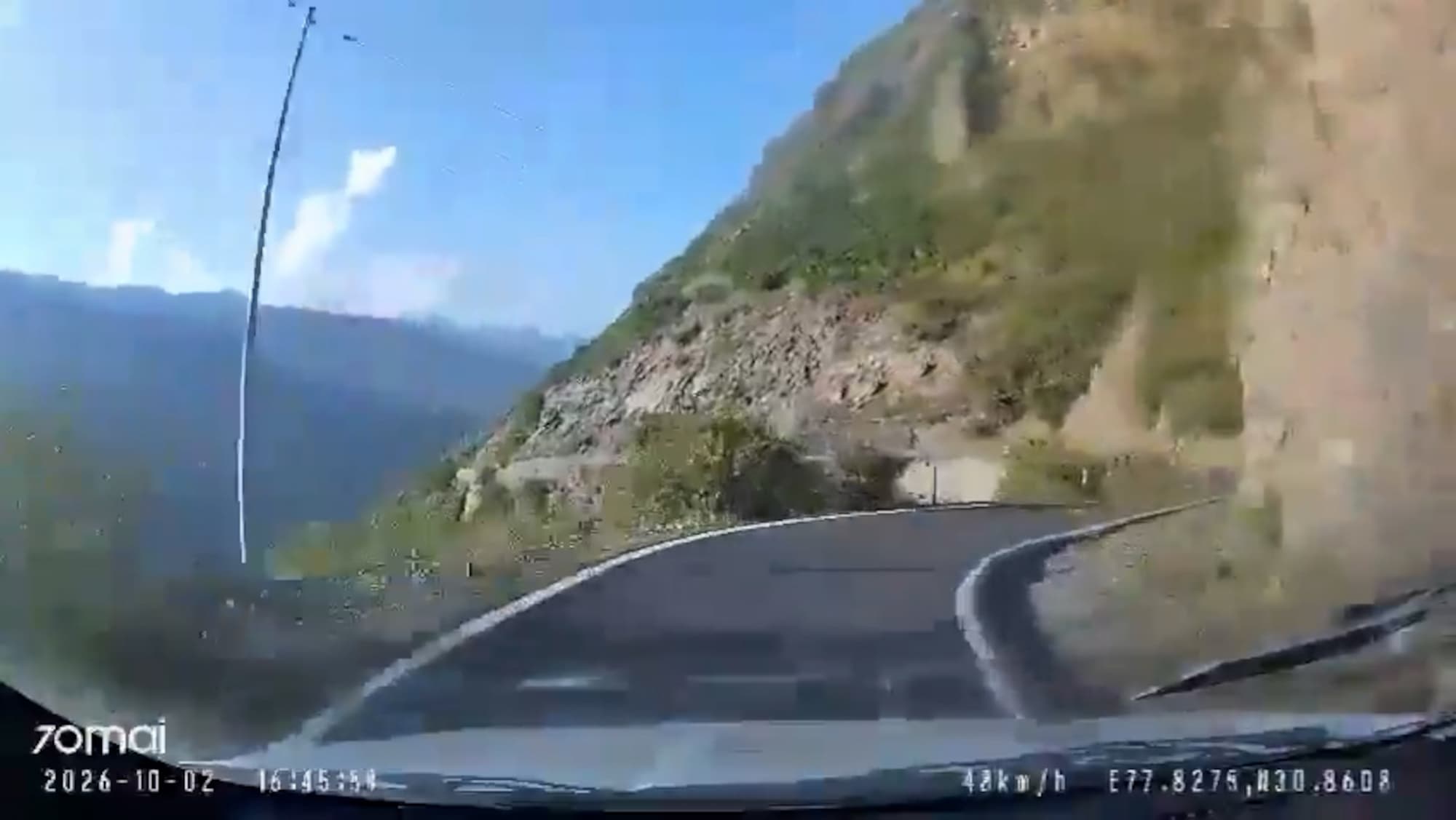 Horror Moment Car Swerves Off Mountain Road And Plunges 100 Metres Into Deep Gorge