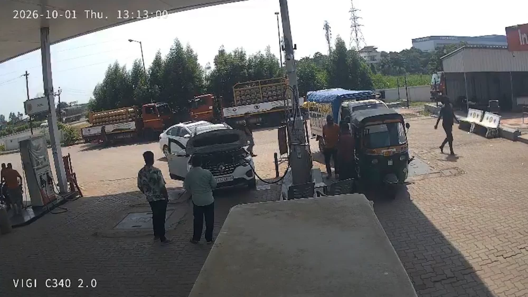 Gas-Powered Car Explodes In Huge Blast While Refuelling At Pump