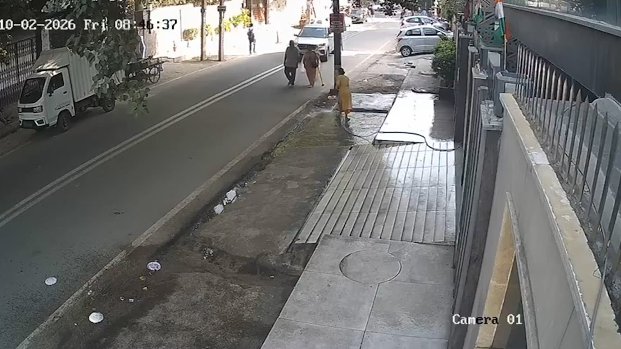 Elderly Couple Walking In Middle Of Road Knocked Down By Car As Woman Driver Flees And Is Later Arrested