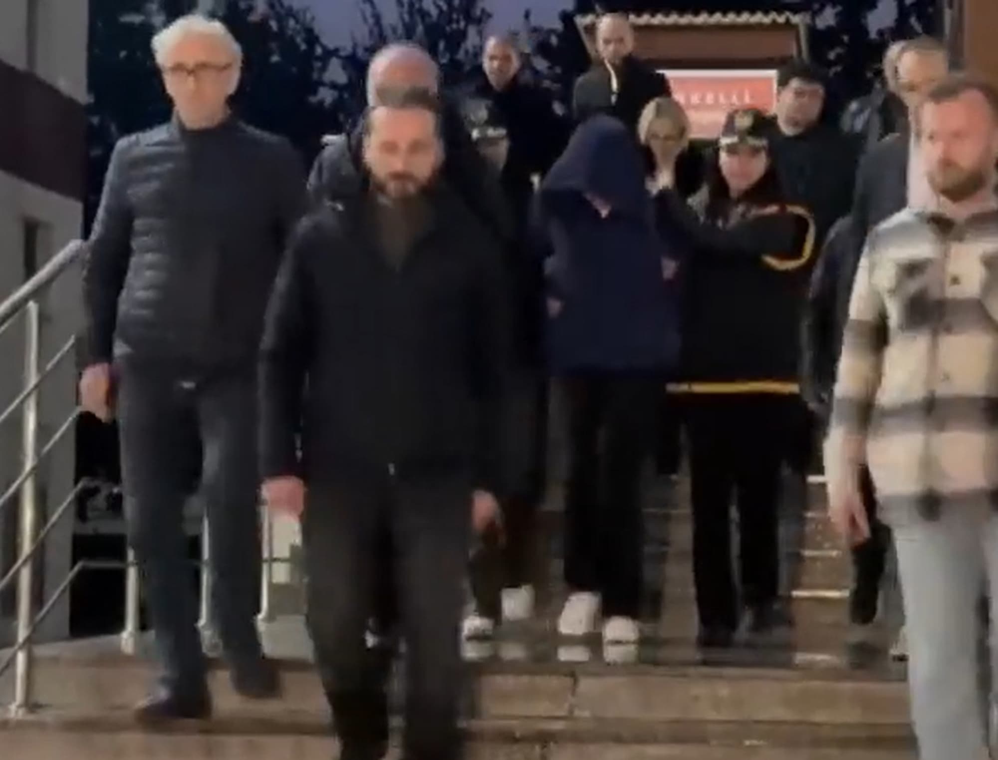 Picture shows the arrest of Tugyan Ulkem Gulter, undated. She was arrested in Istanbul, Turkey. Note: Image is a screenshot from video. (Newsflash)