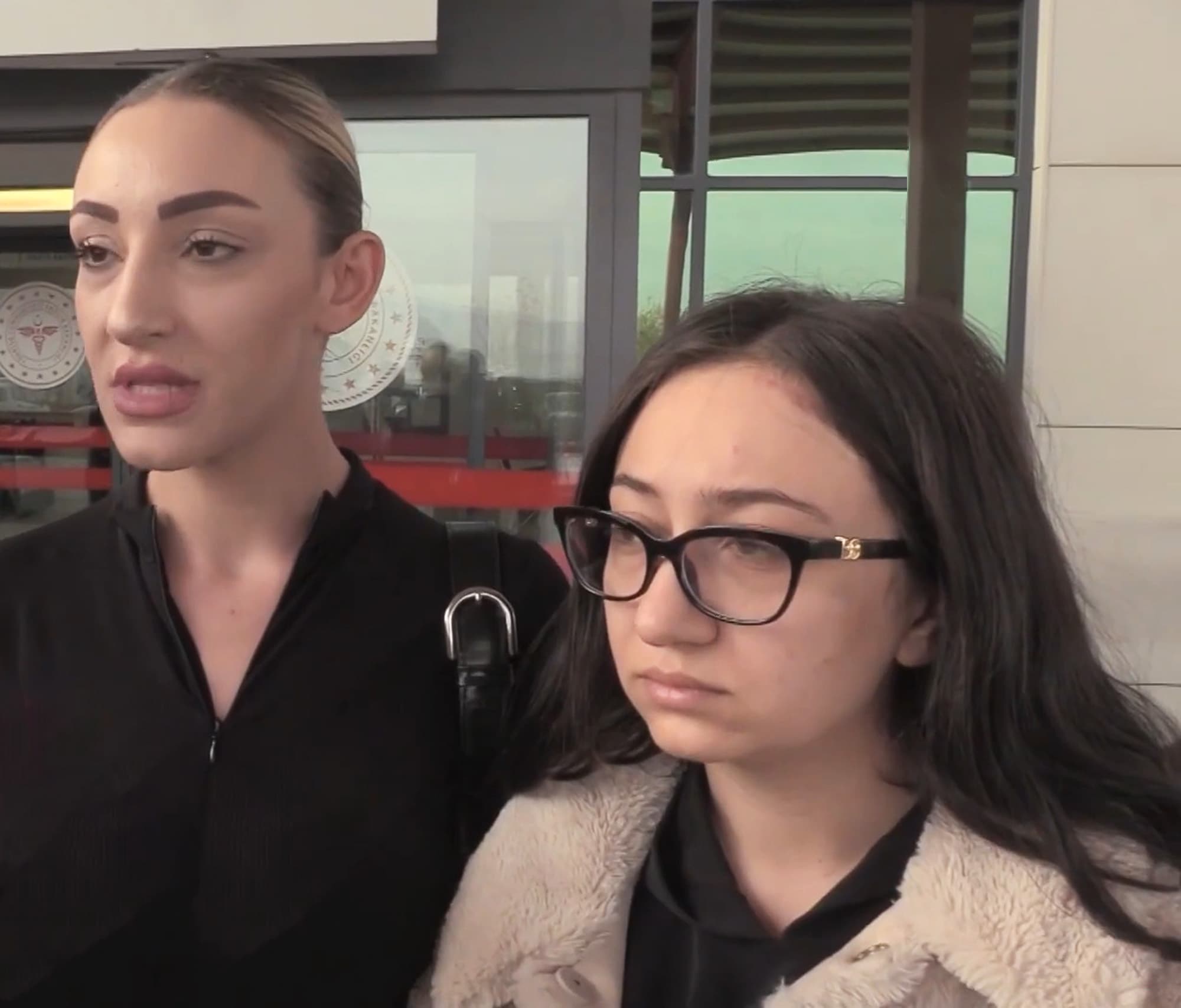 Picture shows Tugyan Ulkem Gulter and her friend Sultan Nur Ulu, undated. Gulter is accused of killing her mother and was arrested in Istanbul, Turkey. Note: Image is a screenshot from video. (Newsflash)