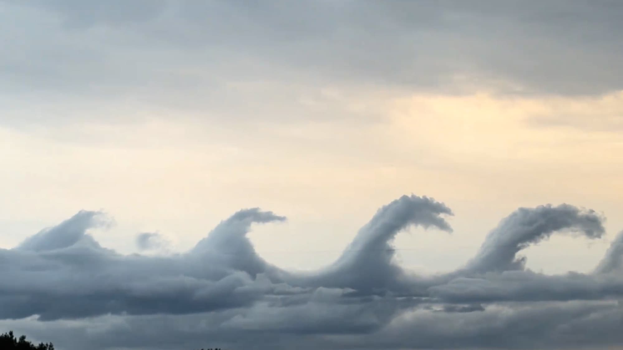 Video shows dragon shaped clouds in the evening sky over Qijiang, Chongqing in China, July 18, 2026. Note: Photo is a screenshot from a video. (AsiaWire/NX)