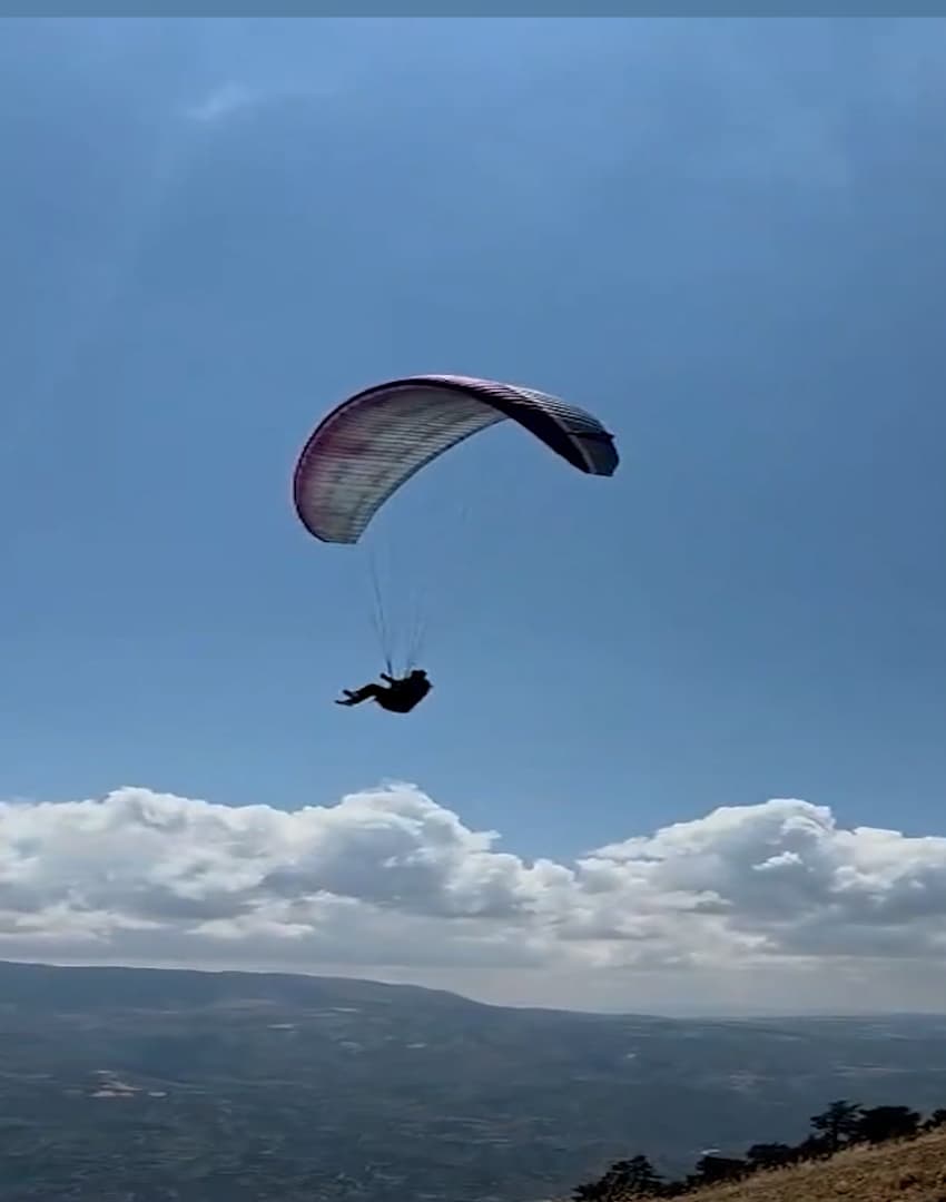 Bayram Kurt, 48, lost his life during a paragliding festival held in Tekke Plateau in the Oguzlar district of Corum, Turkey, July 18, 2026. Note: Photo is a screenshot from a video. (Newsflash/NX)