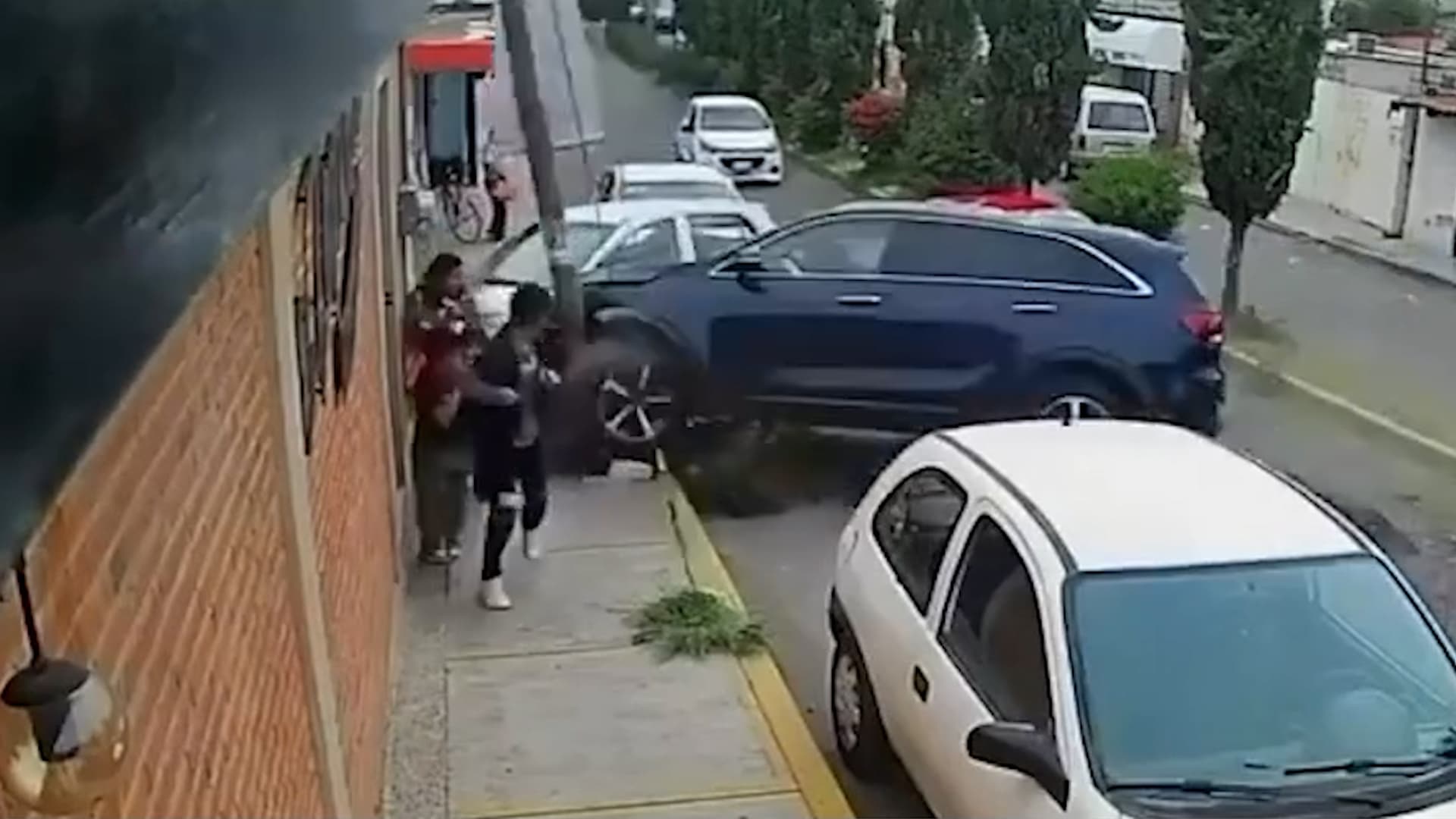 Family With Baby Escapes Being Crushed By Pickup