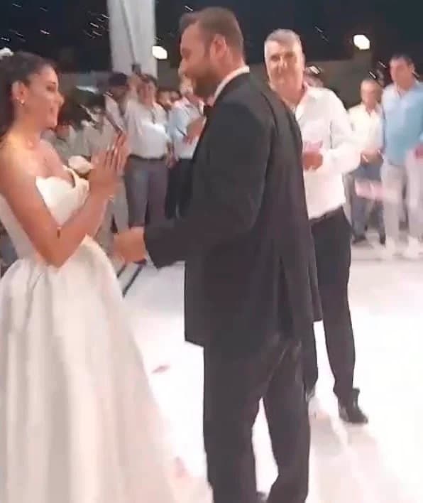 Picture shows the bride and the groom at their wedding, July 19, 2026. Note: Private photo. (Newsflash/NX)