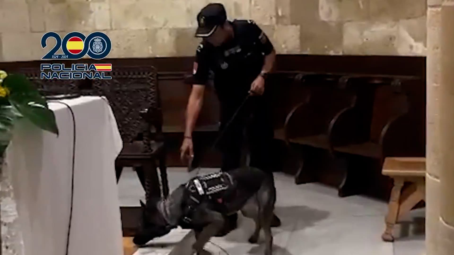 Police Show How Sniffer Dogs Swept World's Tallest Church Before Pope Held Mass At Sagrada Familia