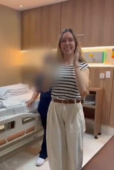 Picture show Andreia Vieira Gaspar, 51. She died after undergoing plastic surgery in Goiania, Brazil. Note: Picture is a screenshot from video. (Newsflash/NX)