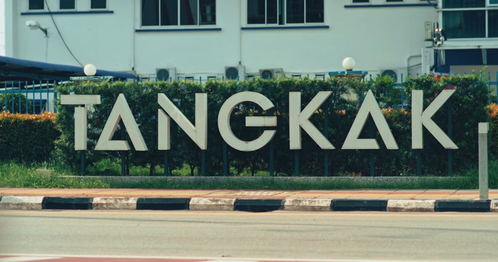 Picture shows sign that spells out Tangkak, a town and district located in the state of Johor, Malaysia, undated. Note: Image is a screenshot from video. (Newsflash/NX)