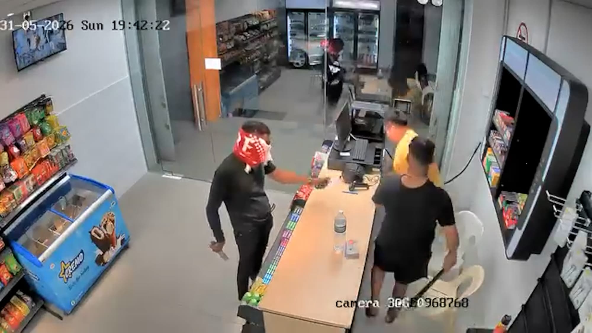 Machete Raiders Hack Worker In Horror Shop Robbery