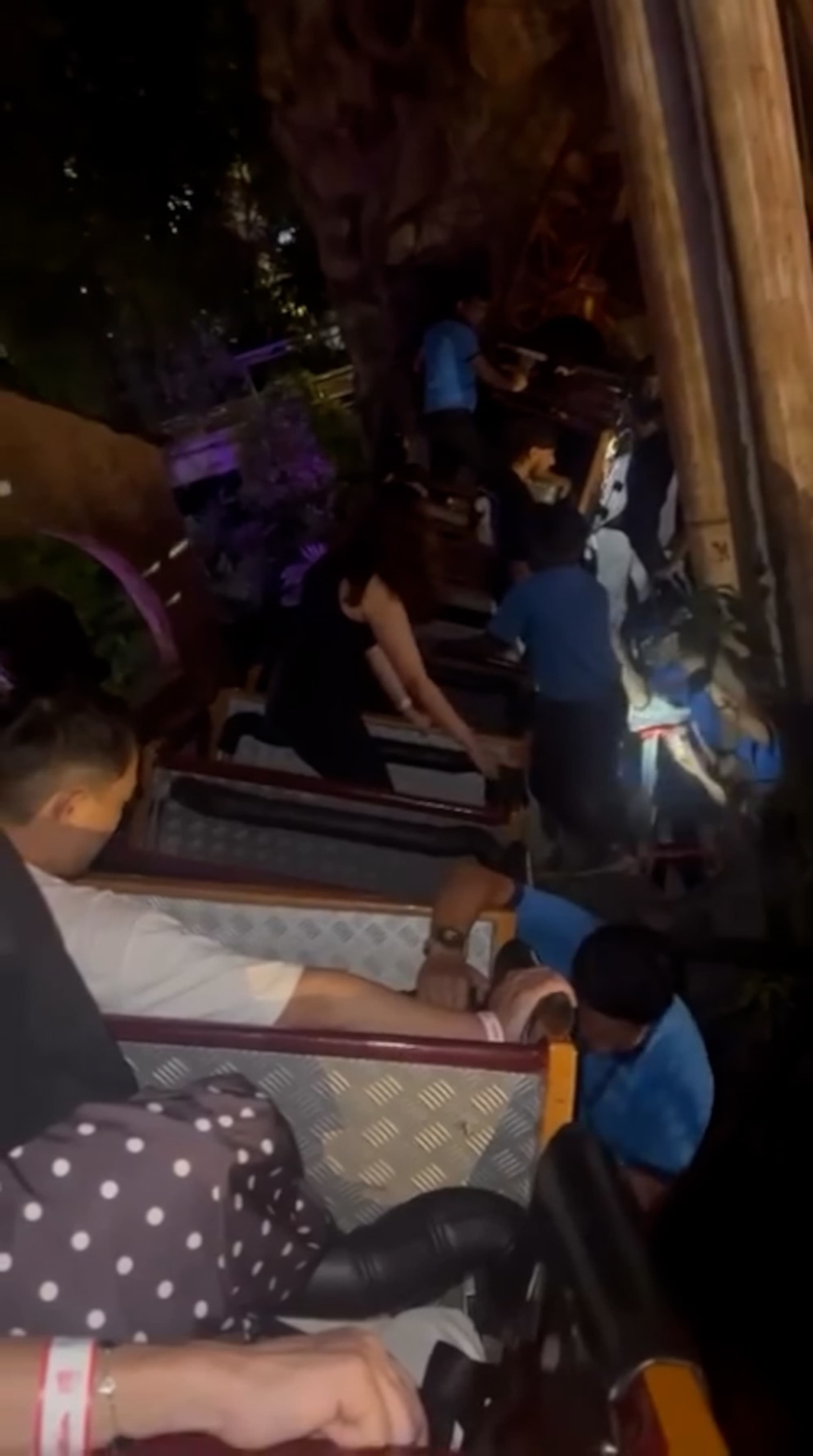 Workers help visitors stuck on roller coaster after accident at a theme park on Saturday, August 22, 2026, in Subang Jaya, Malaysia. Ten people were injured. Note: Photo is a screenshot from a video. (@wnelliesya, Newsflash/NX)