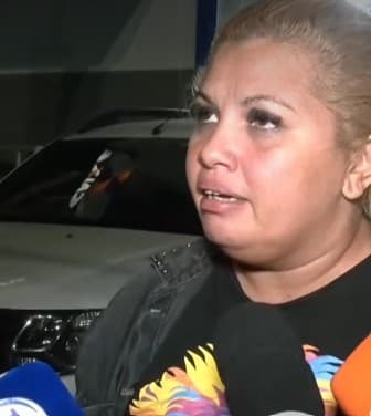 Picture shows the mother of the victim Olga Beatriz Santos da Silva, 12. Her father Claudinei Silva, 42, was arrested for Olga's murder, on Sunday, June 7, 2026, in Varzea Grand, Brazil. Note: Picture is a screenshot from video. (Newsflash/NX)