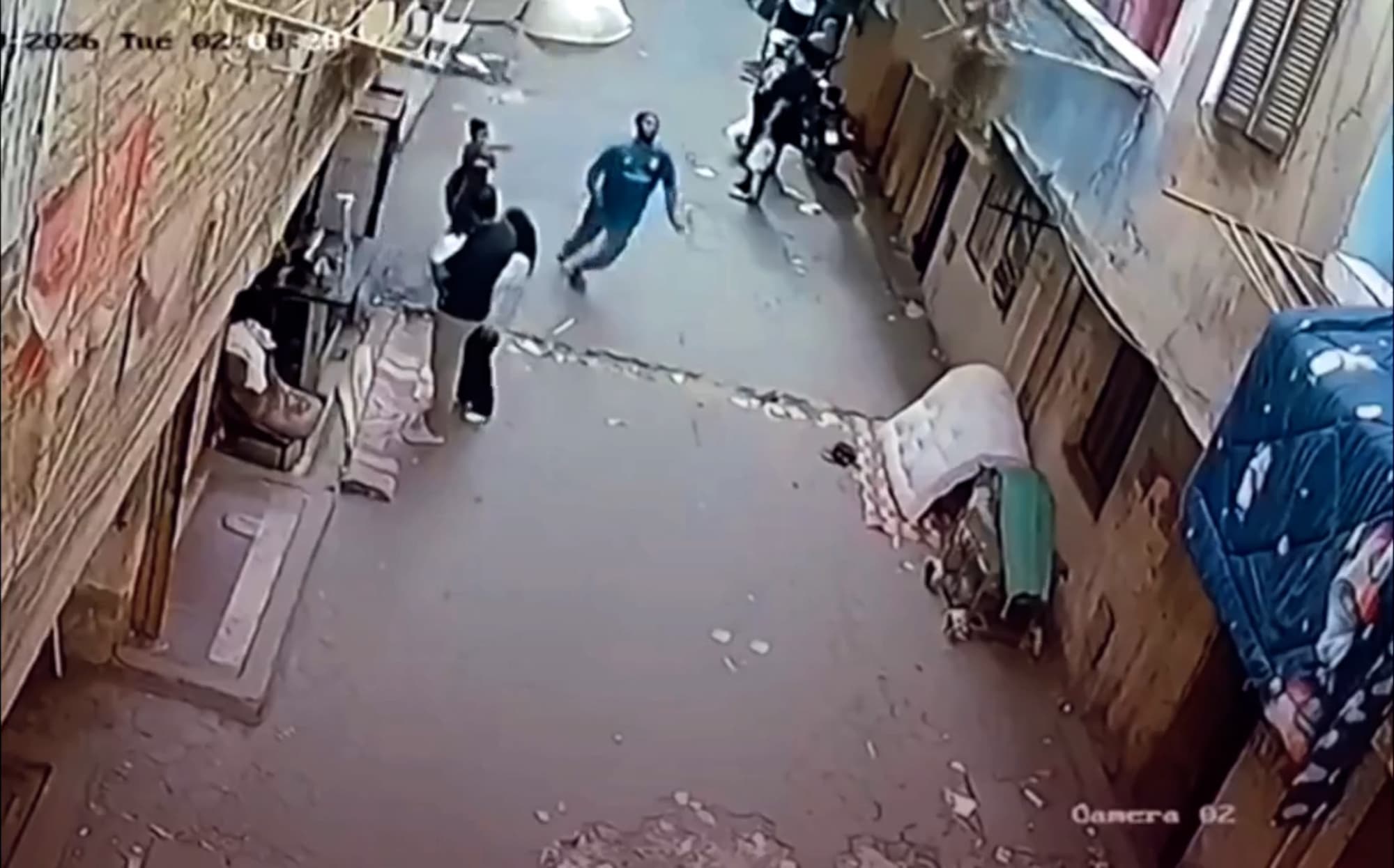 A shopkeeper miraculously catches a child in Giza, Egypt, Sept.29,2026. He said he reacted instinctively. Note: Photo is a screenshot from a video. (Harrisons)
