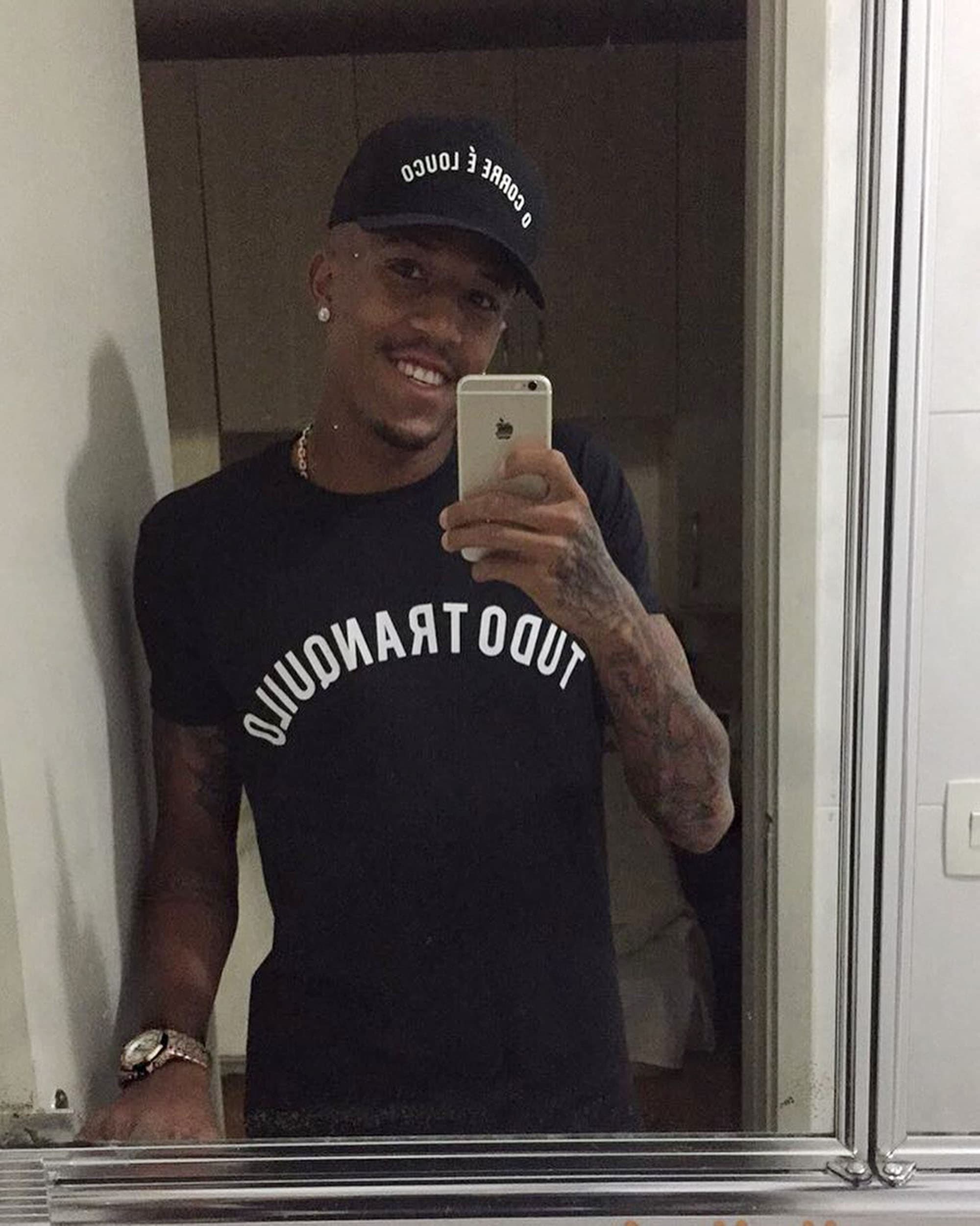 Real Madrid's player Eder Militao,23, who is currently dating Neymar's ex-girlfriend Karoline Lima,25. Note: Private photo (@edermilitao/Newsflash)