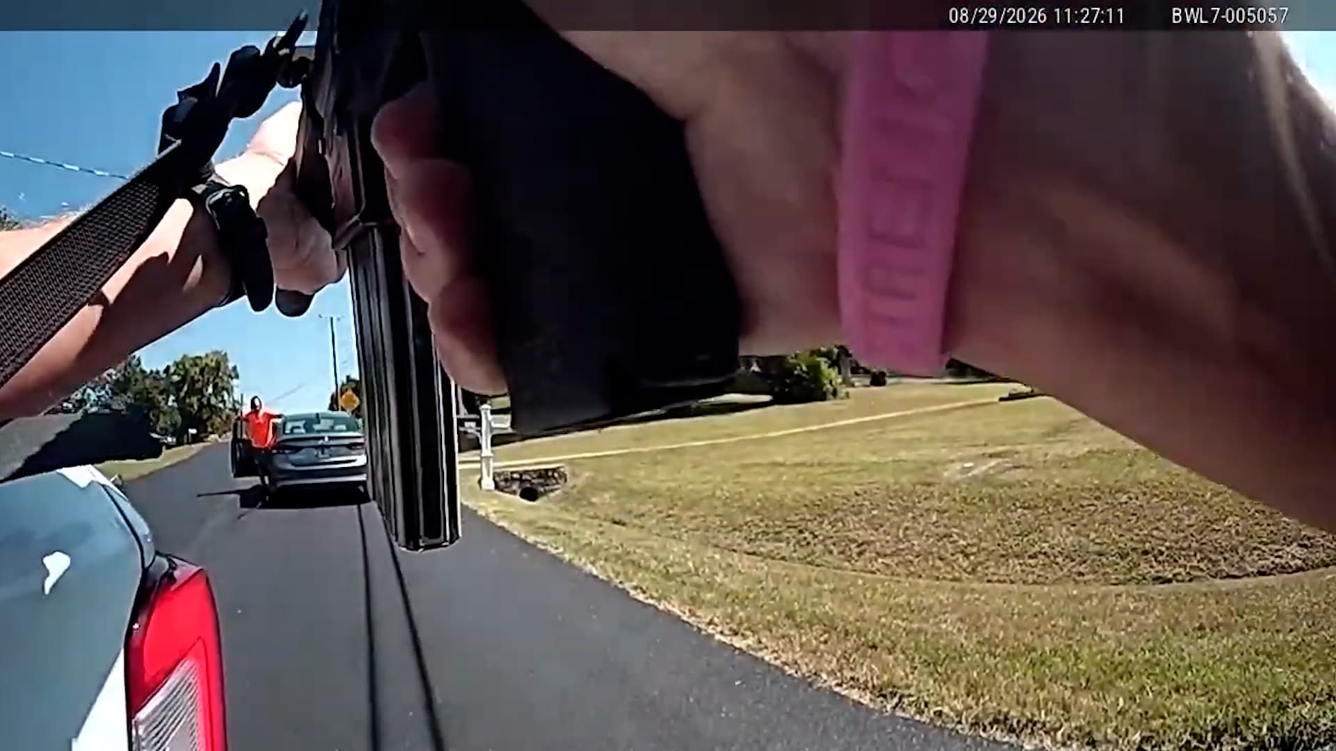 Moment SWAT Officer Shoots Suspect Holding Sword Without Warning
