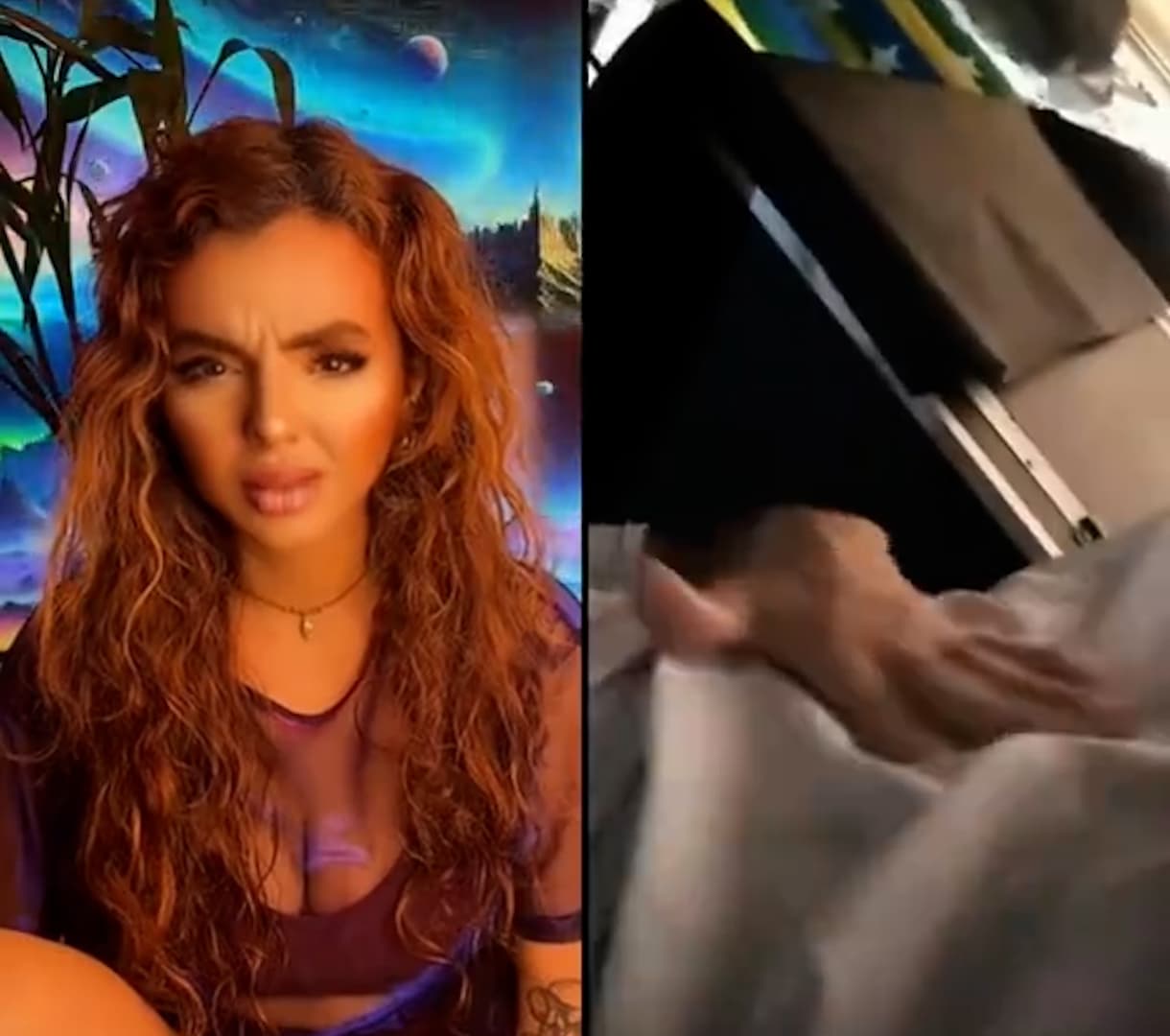 Tattoo artist denounces pizza delivery man for sexual harassment during TikTok live stream in Fortaleza, Brazil, July 15, 2026. Note: Photo is a screenshot from a video. (Newsflash/NX)