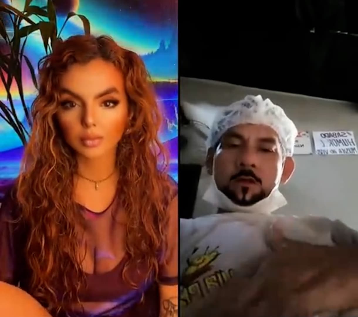 Tattoo artist denounces pizza delivery man for sexual harassment during TikTok live stream in Fortaleza, Brazil, July 15, 2026. Note: Photo is a screenshot from a video. (Newsflash/NX)