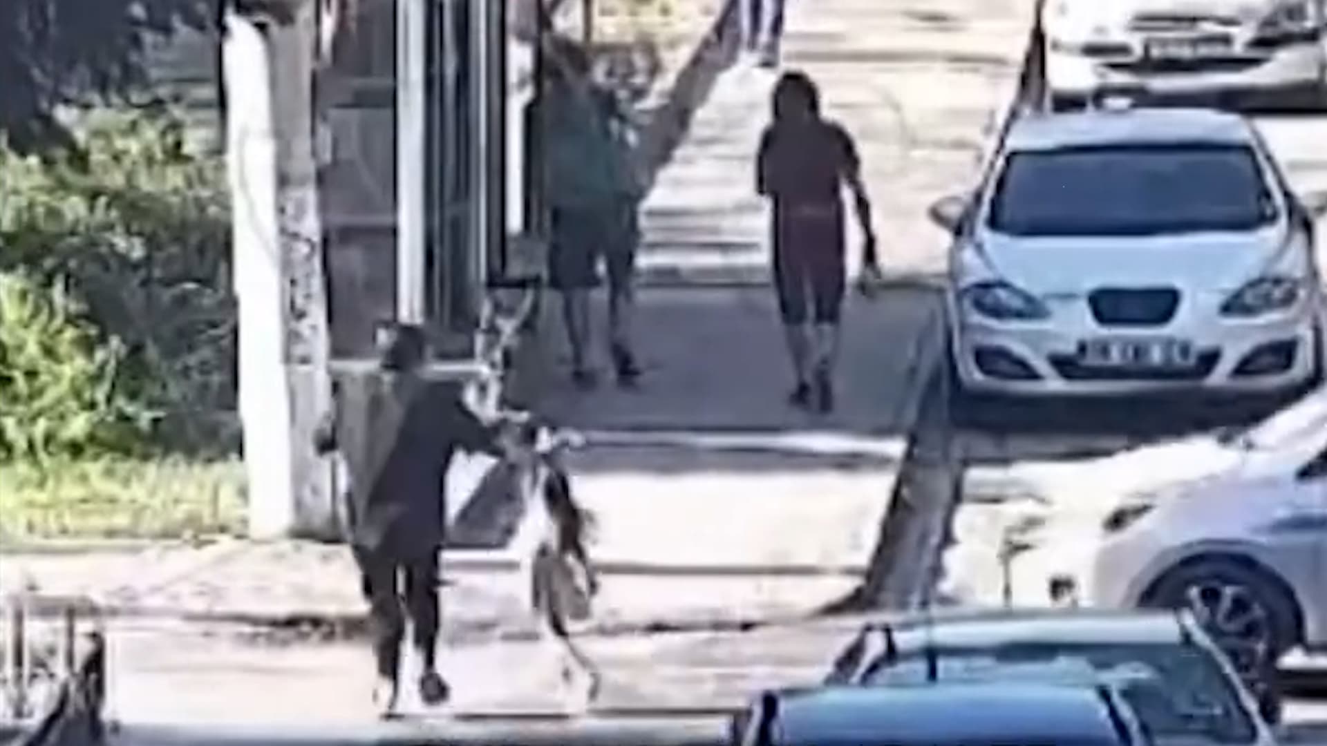 A car hits three-year-old Elif Mavi Avli in Eskisehir, Turkey, on Sept.03,2026. She died. Note: Photo is a screenshot from a video. (Harrisons)
